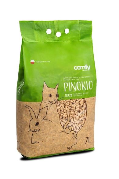 Comfy, Pinokio, naturalny żwirek dla kota, drewniany, 7l