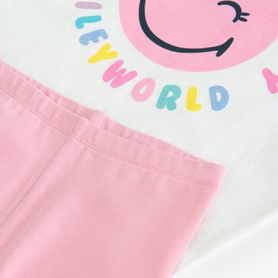 Cool Club, Komplet dziewczęcy, T-shirt, Legginsy kolarki, mix, SmileyWorld