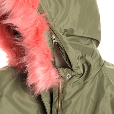 Cool Club, Parka zimowa dziewczęca, zielona, Good vibes only