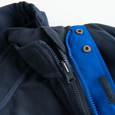 Cool Club, Wodoszczelna kurtka chłopięca z kapturem, 3w1, Kurtka softshell, niebieska