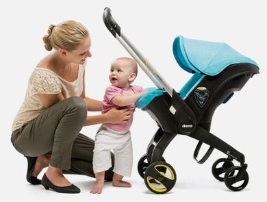 Doona+, mobilny fotelik samochodowy, turkusowy