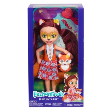 Enchantimals, Felicity Fox i Flick, duża lalka i zwierzątko, zestaw