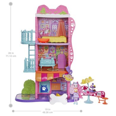 Enchantimals, Miejski domek z kawiarenką, zestaw z lalką i akcesoriami