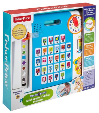 Fisher-Price, Ucz się i śmiej, Edukacyjna Tablica Malucha, niemowlęca zabawka interaktywna