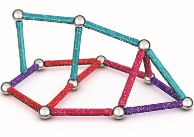 Geomag, Glitter Recycled, konstrukcyjne klocki magnetyczne, 60 elementów
