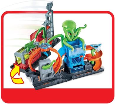 Hot Wheels City, Color Reveal, Megamyjnia - atak ośmiornicy, zestaw