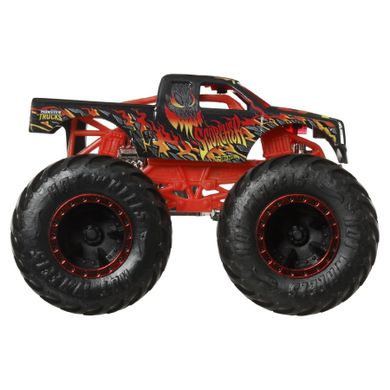 Hot Wheels, Monster Trucks, Scorcher + autko Hot Wheels, dwupak, 1:64, JCG31