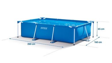 Intex, basen ogrodowy, stelażowy, 260-160-65 cm, zestaw 15w1