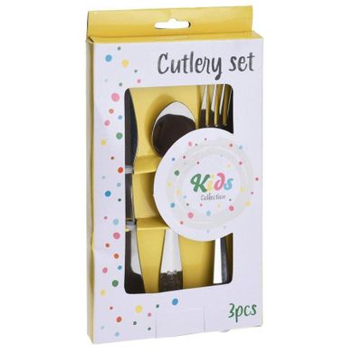 Kids Collection, sztućce stalowe, dla dzieci, pelikan, 3 szt.