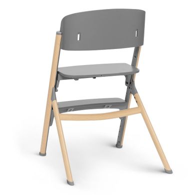 Kinderkraft, Igee, krzesełko do karmienia, Wood + bujaczek Calmee Grey