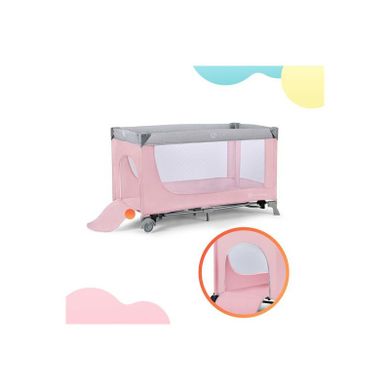 Kinderkraft, Leody, łóżeczko turystyczne, Pink
