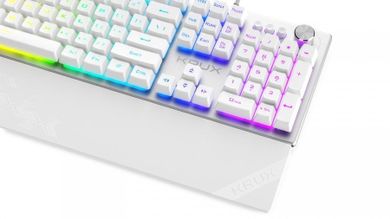Krux, Frost RGB, klawiatura, srebrno-biała