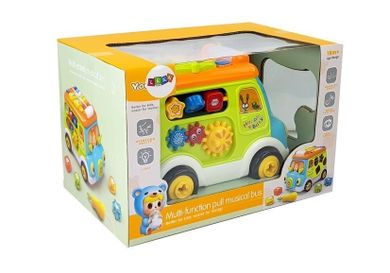 Lean Toys, interaktywny autobus, sorter, zabawka niemowlęca