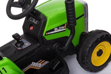 Lean Toys, traktor z przyczepą, pojazd na akumulator, zielony, XMX611