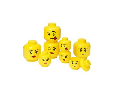 LEGO, mała głowa, dziewczynka, pojemnik do przechowywania