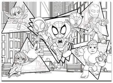 Lisciani, Spidey i super-kumple, puzzle dwustronne, 192 elementy