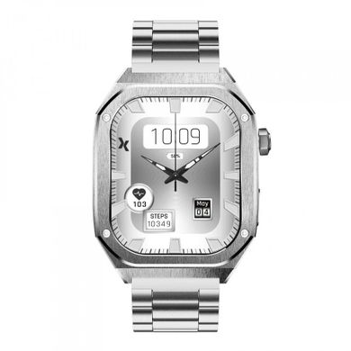 Maxcom, FW65 Iron S, smartwatch, srebrny