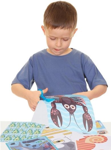 Melissa & Doug, książka z wycinankami i nożyczkami, Morskie życie