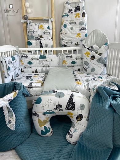 MimiNu, Dziecięca Podróż, 3-częściowy komplet pościeli, 100-135 cm