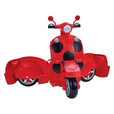 Miraculous: biedronka i czarny kot, składany skuter lucky charm i lalka biedronka, pojazd