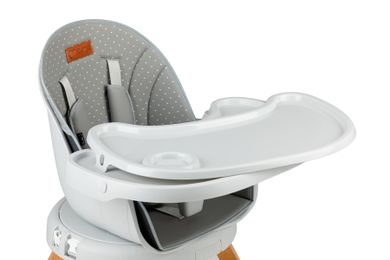 Momi, Woodi, krzesełko do karmienia, 3w1, szare