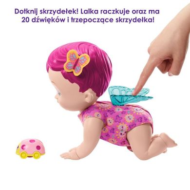 My Garden Baby, Raczkujący Bobasek-Motylek, lalka, różowa