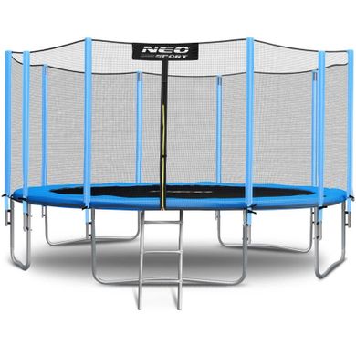 Neo-Sport, trampolina ogrodowa, z siatką zewnętrzną i drabinką, 15ft/465 cm