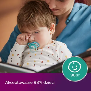 Philips Avent, Ultra Air, Deco, smoczek uspokajający, niebieski, 18m+, 2 szt.