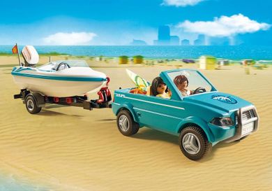 Playmobil, Family Fun, Surfer-Pickup z motorówką, 6864