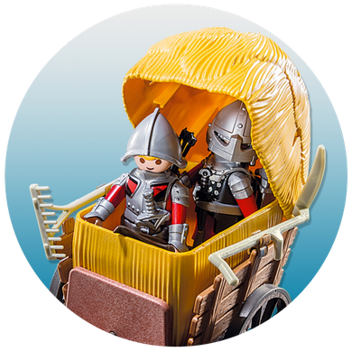 Playmobil, Knights, Zamaskowany powóz rycerzy herbu Sokoła, 6005