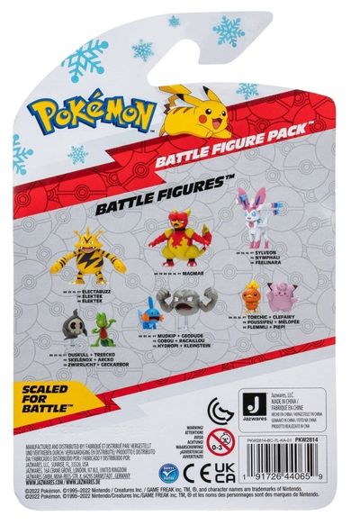 Pokemon, Holiday, Pikachu & Eevee, zestaw figurek bitewnych, wersja świąteczna