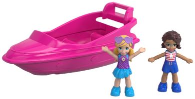 Polly Pocket, plaża w plecaku, zestaw z laleczkami i akcesoriami