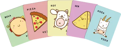 Rebel, Buła, Pizza, Kot, Ser, Koza, gra towarzyska