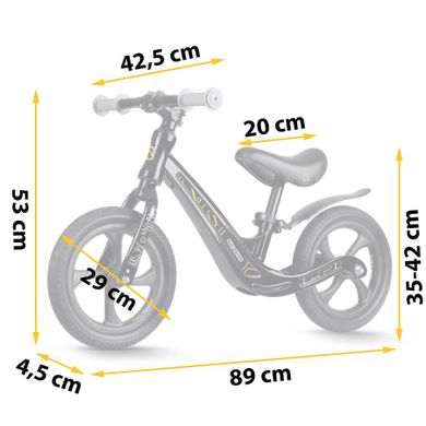 Ricokids, Funnu, rowerek biegowy dla dzieci, czarny