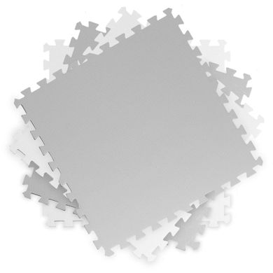 Ricokids, mata piankowa, puzzle, biało-szare, 4 elementy, 60-60 cm