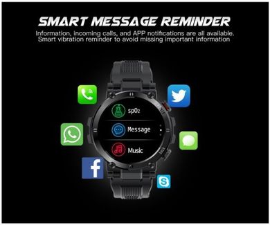 Senbono, Smartwatch D13 Smart, 1,3 IPS HD 240*240, wodoszczelny, IP68, pomiar tętna + tryb Sport + SMS