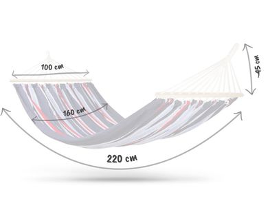 Sofotel, hamak, bujak ogrodowy, duży, 220-160 cm