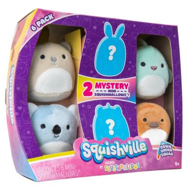 Squishville by Squishmallows, Down Under Squad, mini maskotki, 6 szt.