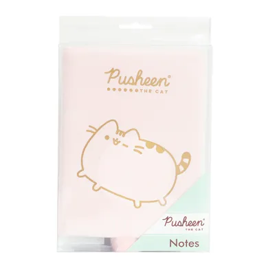 St.Majewski, Pusheen, notes pluszowy, różowy, linia, A5