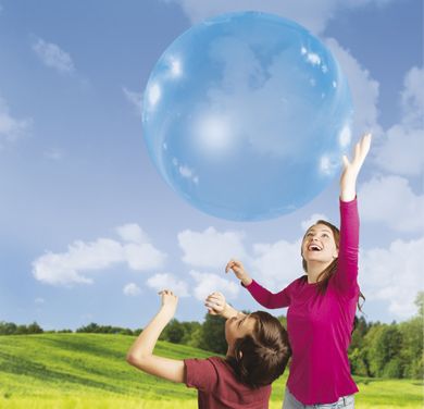 Super Wubble, bańkopiłka bez pompki, niebieska