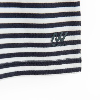 T-shirt z nadrukiem w paski o kroju crop NOWEAR