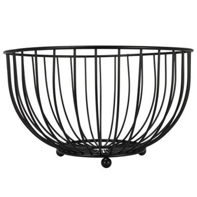 Vilde, koszyk na owoce i warzywa, metalowy czarny, 25 cm