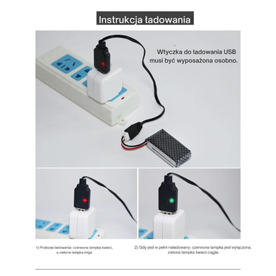 Zdalnie sterowany samolot latający, 2.4GHZ, czerwony, ZY-740