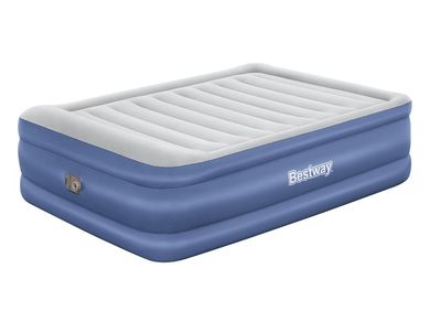 Bestway, materac dmuchany dwuosobowy z pompką elektryczną, 203xx61 cm