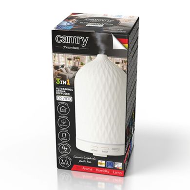 Camry, ultradźwiękowy dyfuzor zapachowy, 3w1, CR 7970, biały