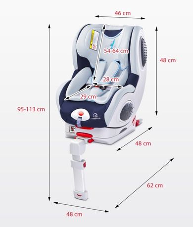 Caretero, Champion Isofix, fotelik samochodowy, 0-18 kg, graphite