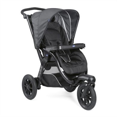 Chicco, Trio Activ3, wózek głęboko-spacerowy + pasy do mocowania gondoli, Iron