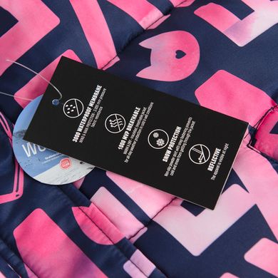 Cool Club, Kurtka narciarska dziewczęca z kapturem, ocieplana, granatowo-różowa