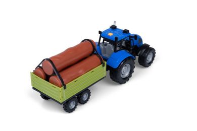 Dumel, Agro Pojazdy, traktor z przyczepą, niebieski