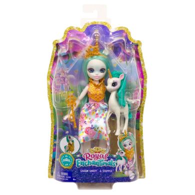 Enchantimals, Królowa Unity i jednorożec Stepper, lalka królewska z akcesoriami